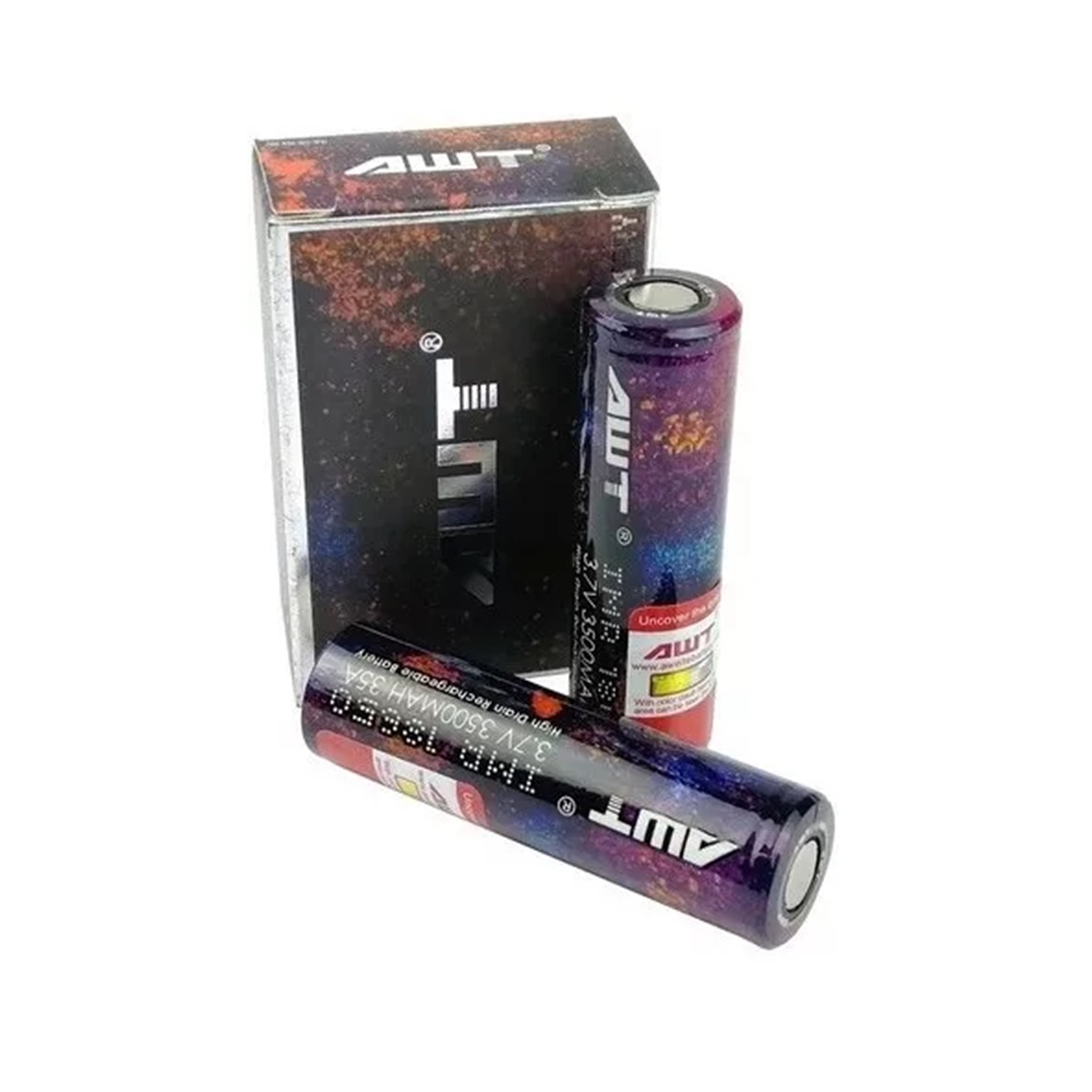 Pack 2 Batería 18650 Awt Recargable 3500mah para Vape 3