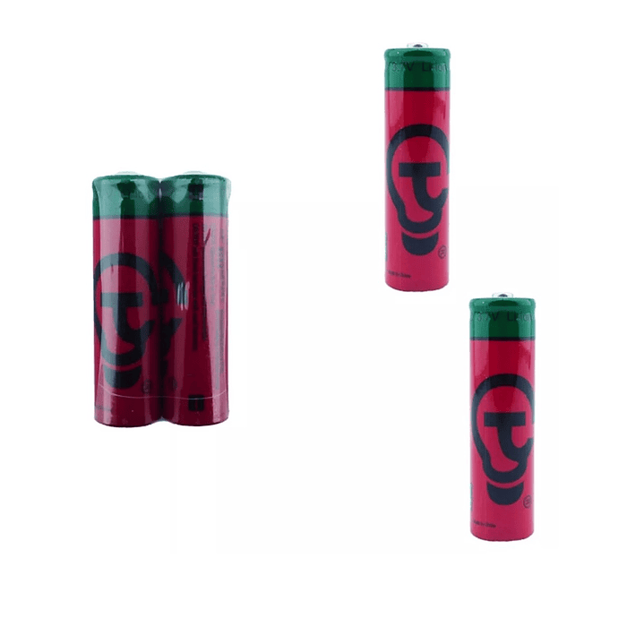 Pack 2 Batería Tomas 18650 Recargable 3.7 V 800mah de Punta 2