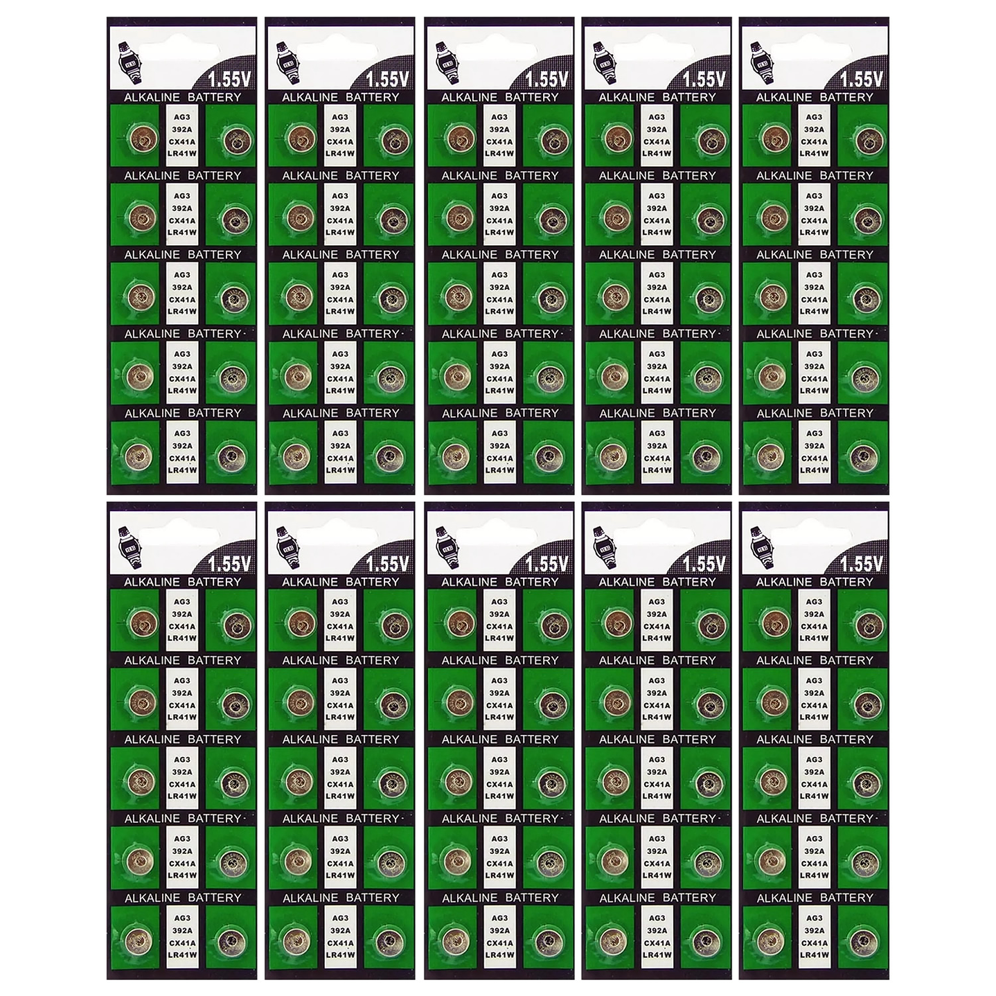 Pack 200 Pilas Ag3 Lr41 1.55v Alcalina Batería 2