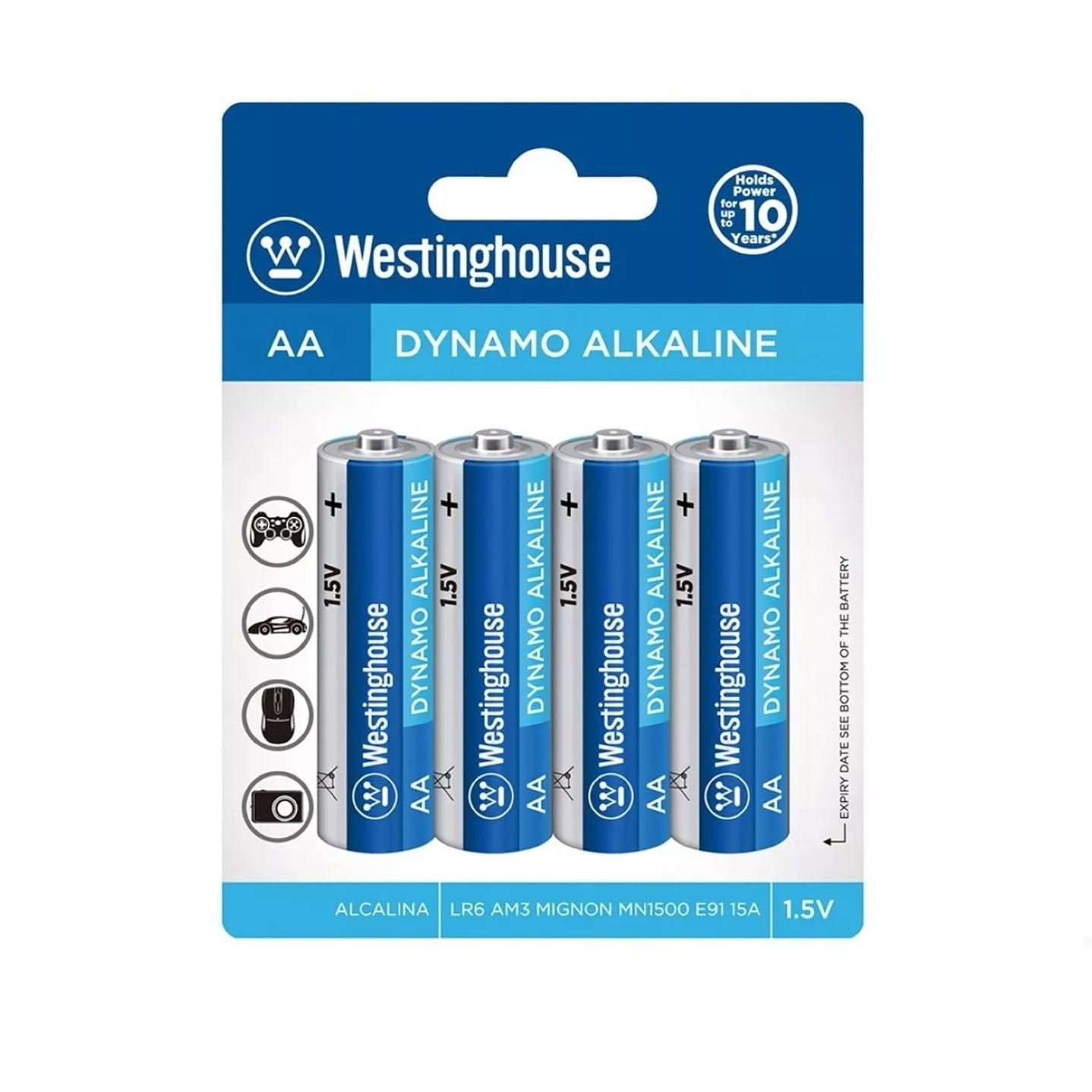 Pack 4 Pilas Dynamo Alcalina Aa Westinghouse 1