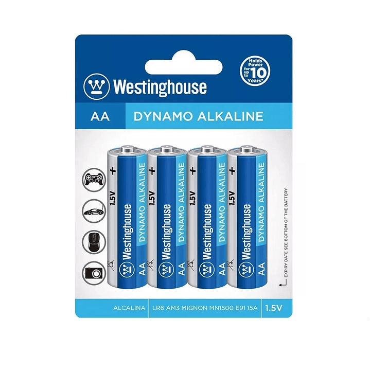 Pack 4 Pilas Dynamo Alcalina Aa Westinghouse 1