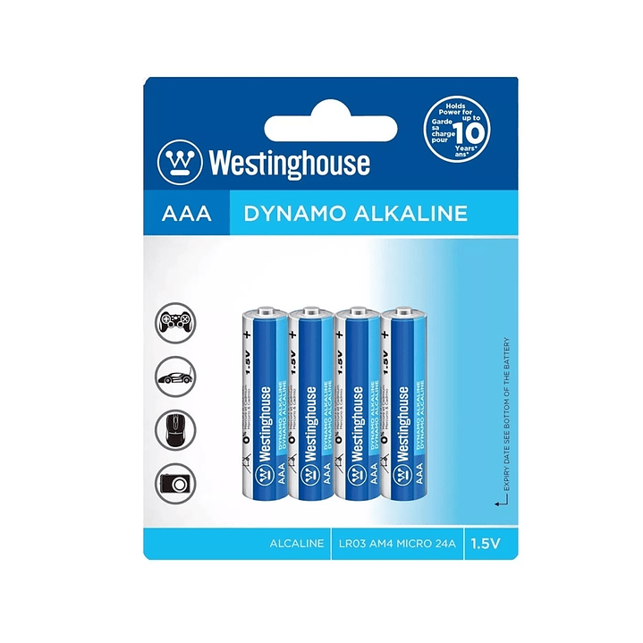 Pack 4 Pilas Dynamo Alcalina Aaa Westinghouse 1