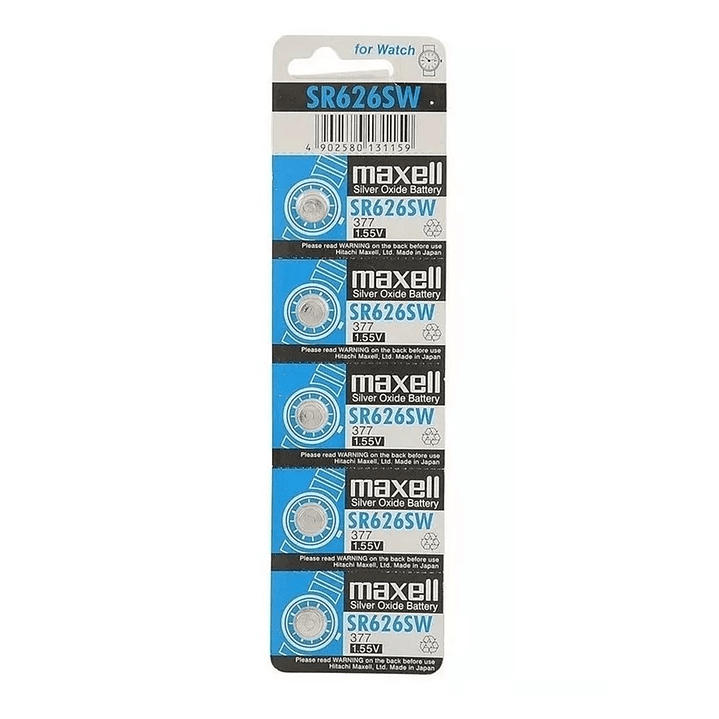 Pack 5 Pilas Maxell Boton Sr626sw Ag4 1.55V 1