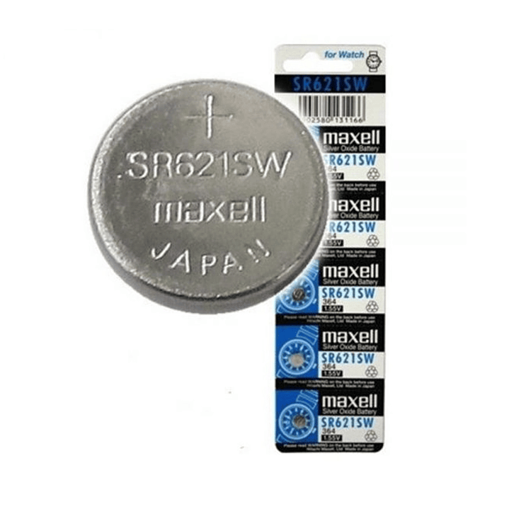 Pack 5 Pilas Maxell Botón Sr621sw Ag1 1.55V 3