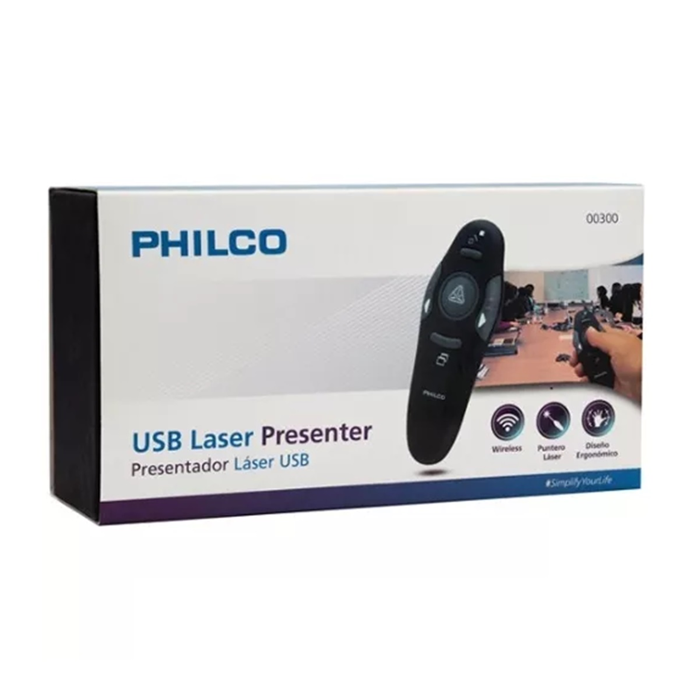 Presentador Láser Philco Usb 00300 Diseño Ergonómico Negro 3