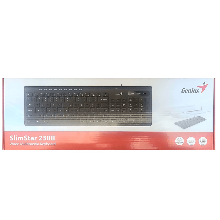 Teclado Genius Slimstar 230ii Usb Cableado Negro 5