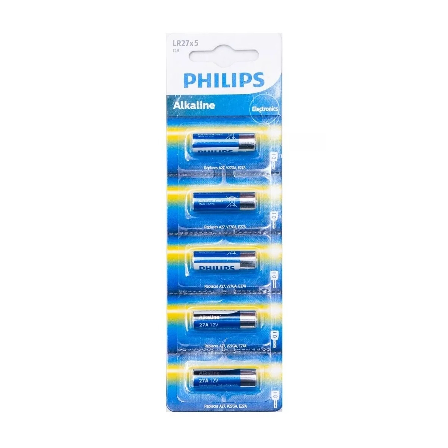 Pack 5 Pilas Philips 27A Lr27 Alcalina Blister 1