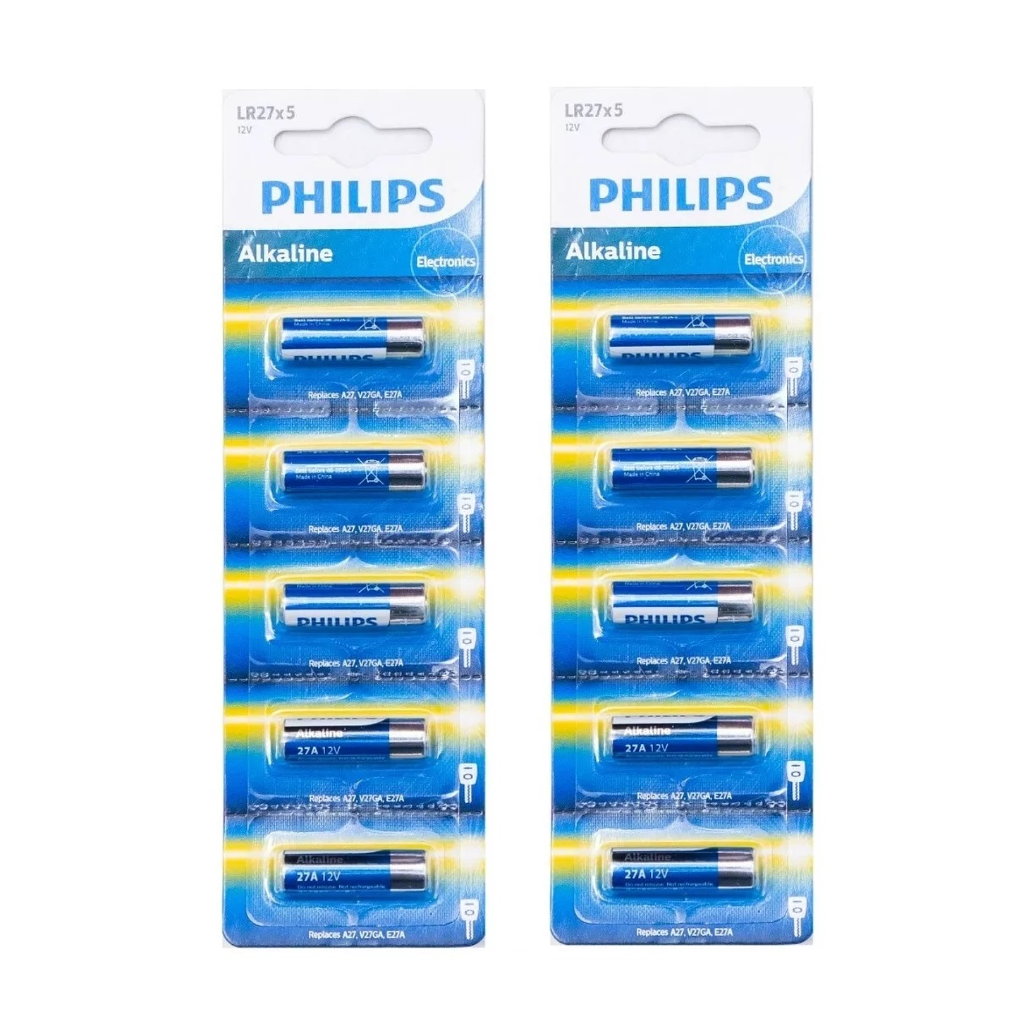 Pack 5 Pilas Philips 27A Lr27 Alcalina Blister 2