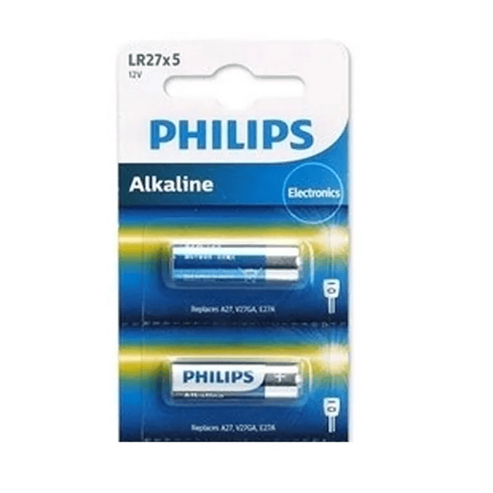 Pack 5 Pilas Philips 27A Lr27 Alcalina Blister 3