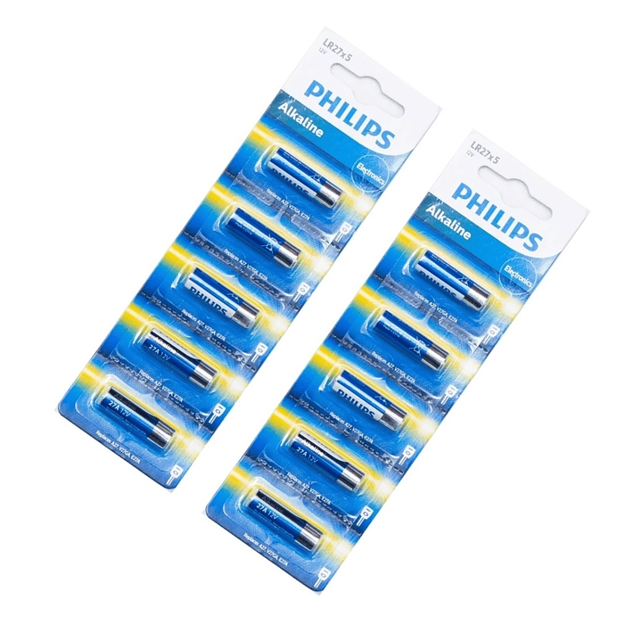 Pack 5 Pilas Philips 27A Lr27 Alcalina Blister 4