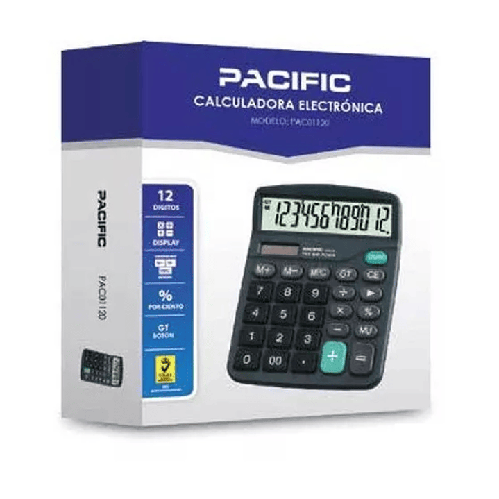 Calculadora Electrónica Pacific 12 Dígitos Pac01120 2