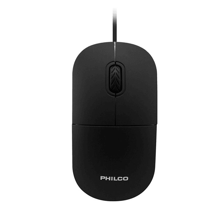 Mouse Óptico Philco Alámbrico Usb 122 Negro  1