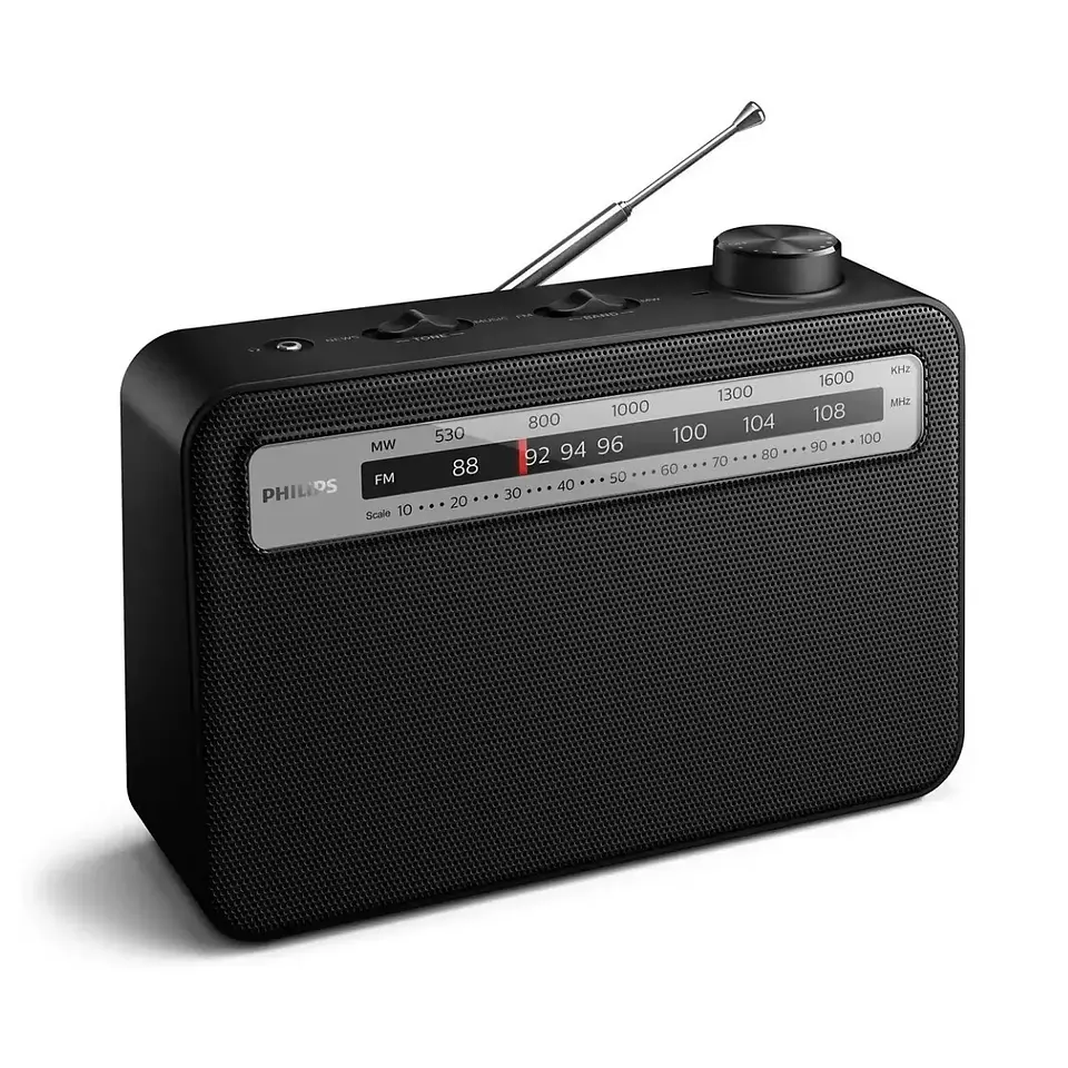 Radio Portátil Clásica Philips Am/fm Corrientes y Pilas 1