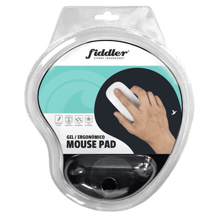 Mouse Pad Fiddler Gel Negro FD-MP01  2