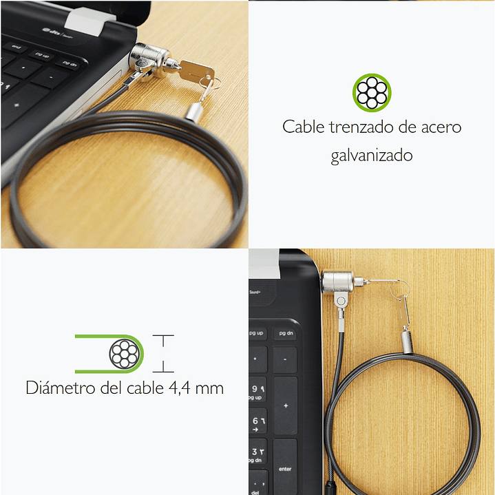 Candado Seguridad Notebook Bolt K Llave Klip Xtreme 3
