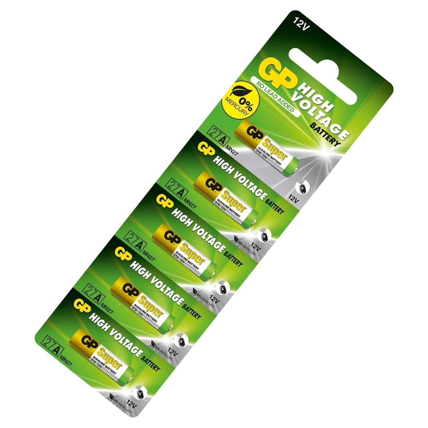 Pack 5 Pilas GP 27A Lr27 Alcalina Blister 2