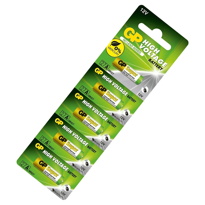 Pack 5 Pilas GP 27A Lr27 Alcalina Blister 2
