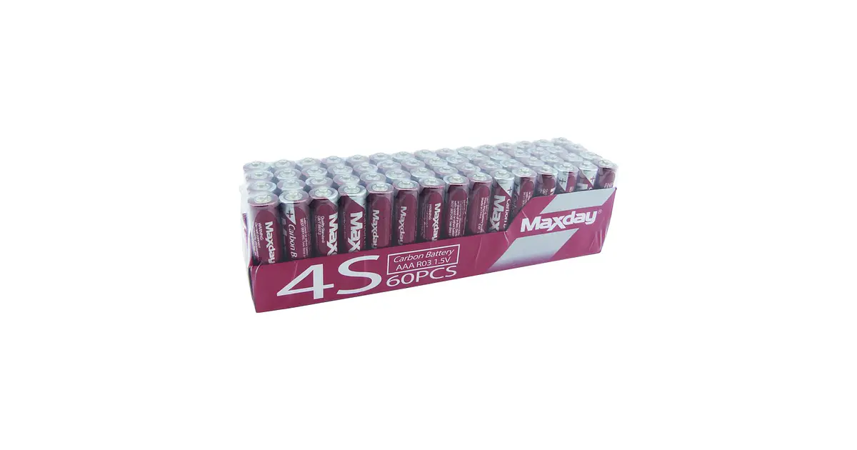 Pack 60 Pilas Maxday AAA Carbon Battery R03