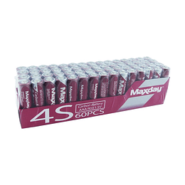 Pack 60 Pilas Maxday AAA Carbon Battery R03