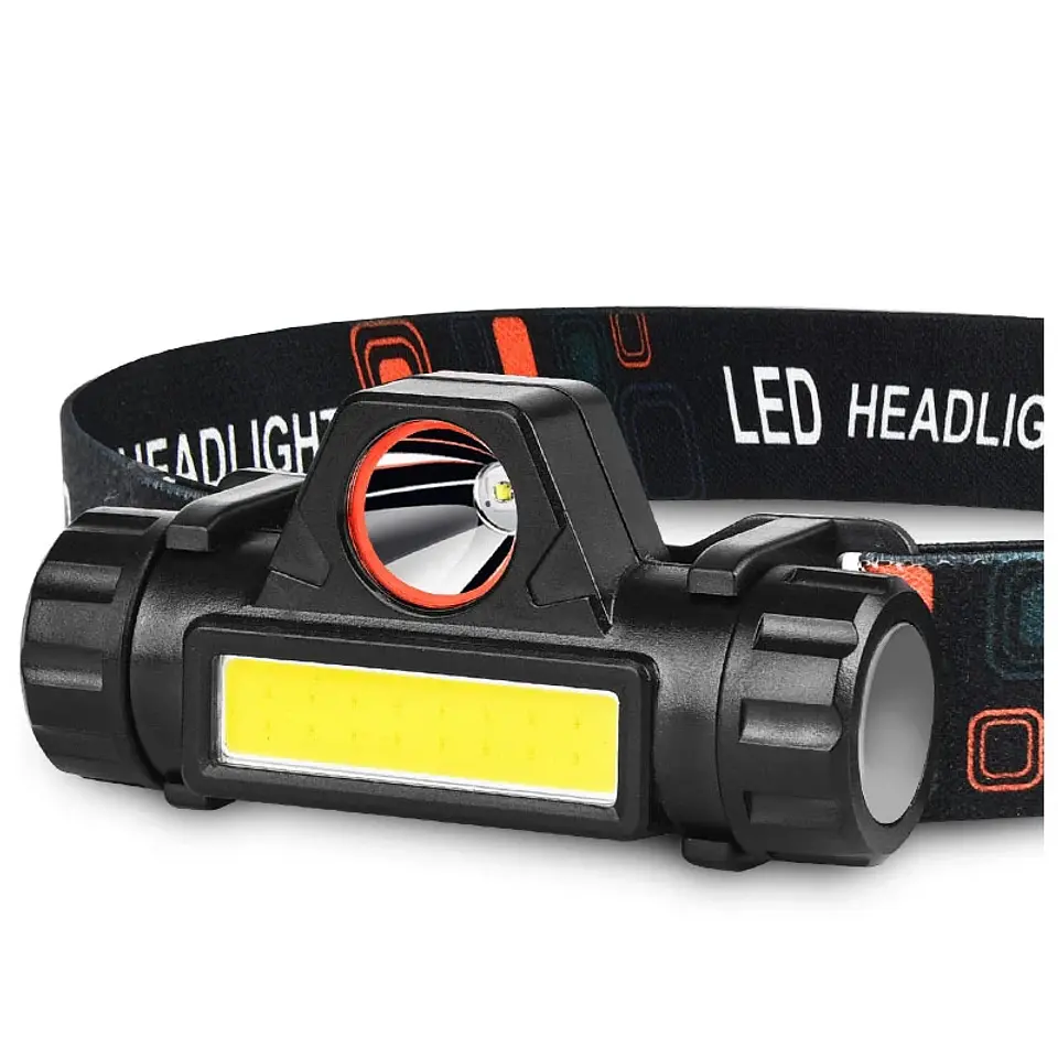 Linterna Cintillo Led Cob Minero Recargable 2
