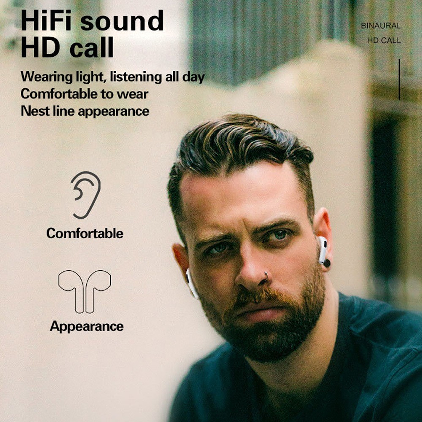 Audifonos Lenovo HT38 In Ear Bluetooth TWS Negro 2