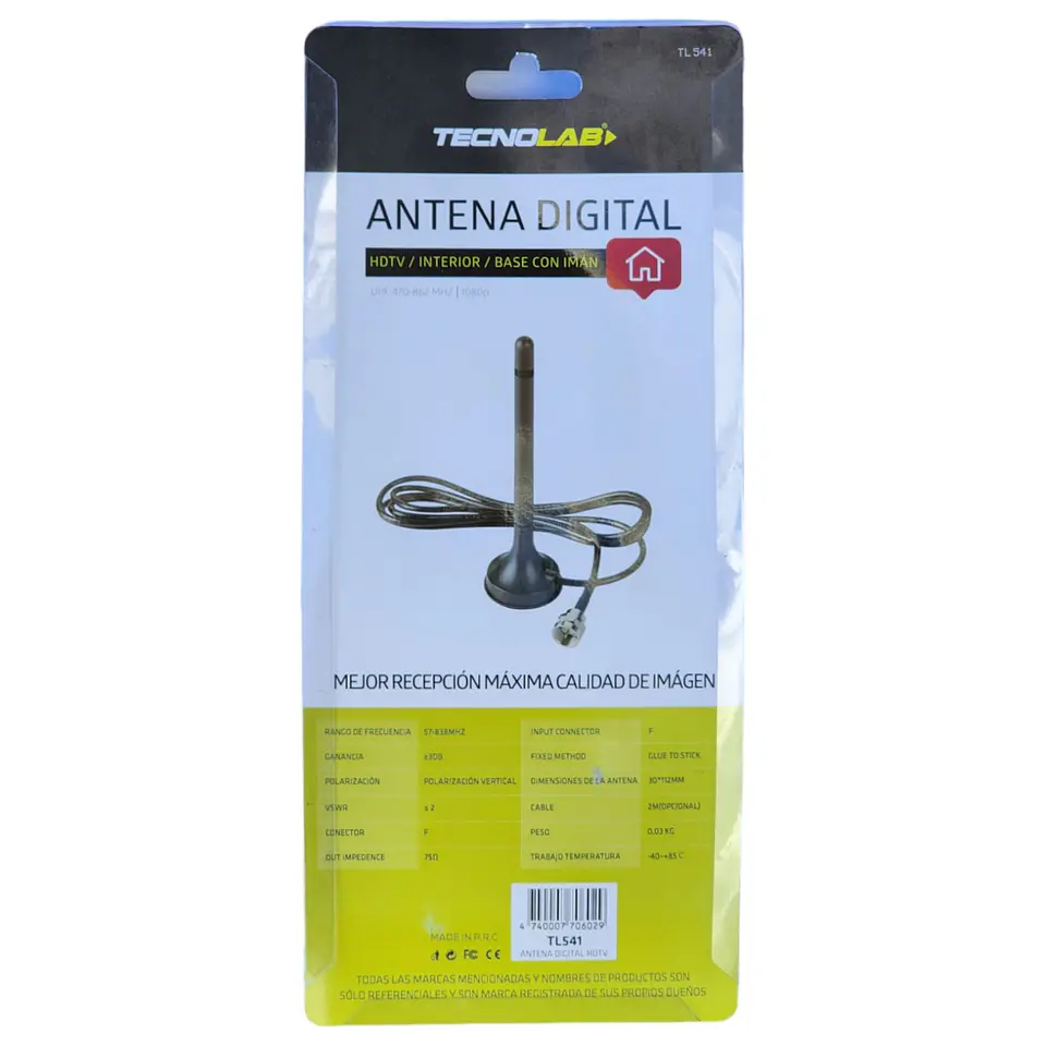 Mini Antena TV DH Digital HDTV Tecnolab 20 Dbi 3