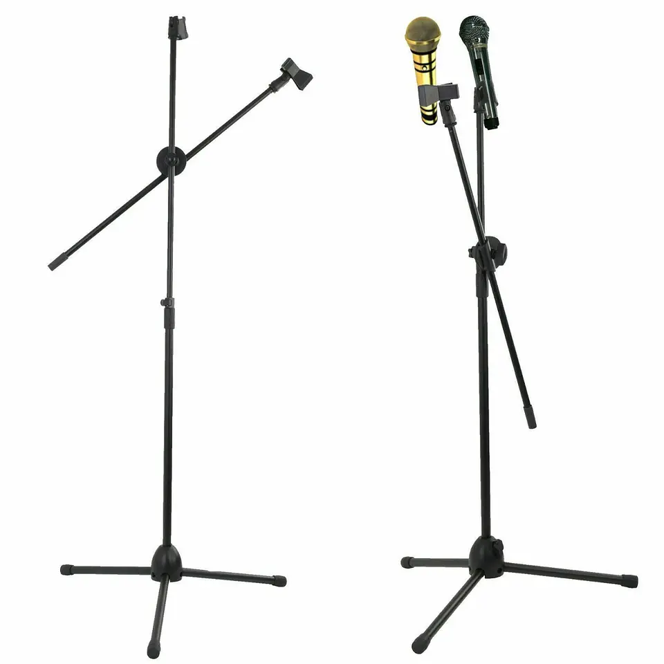 Atril Para Micrófono con Boom Metálico Doble Universal 4