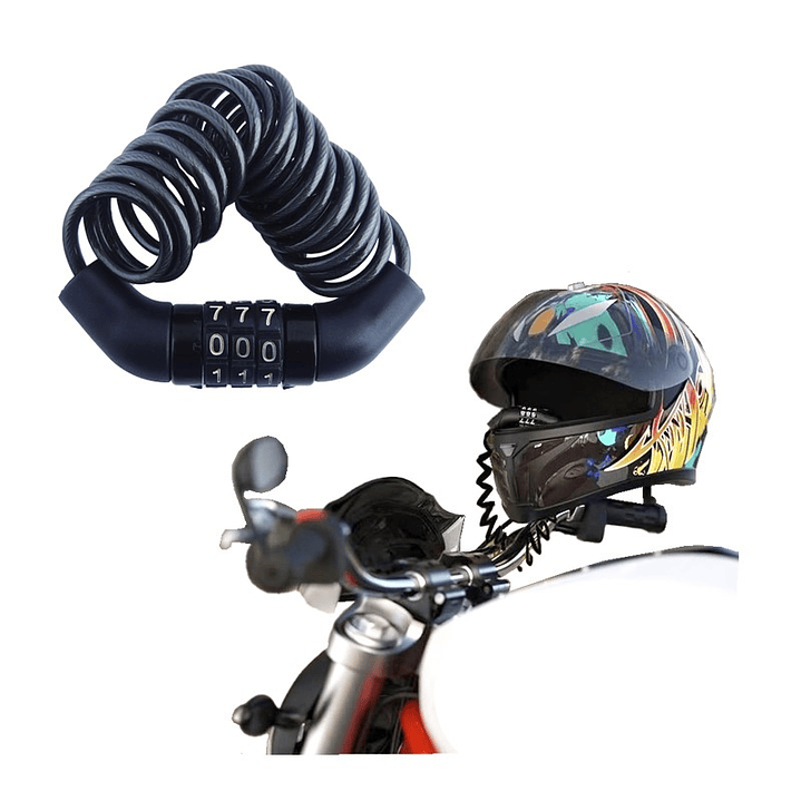 Cadena Seguridad Casco Moto y Equipaje  3