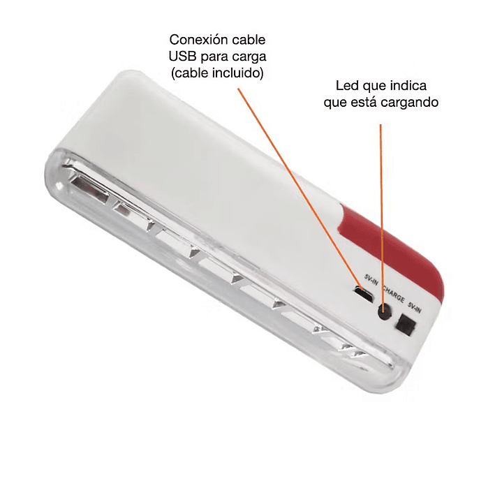 Foco Lampara Emergencia Macrotel 14 led + 1 Tubo led 4