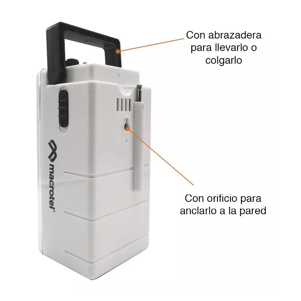 Foco Luz De Emergencia 24 Led Con Radio FM 2