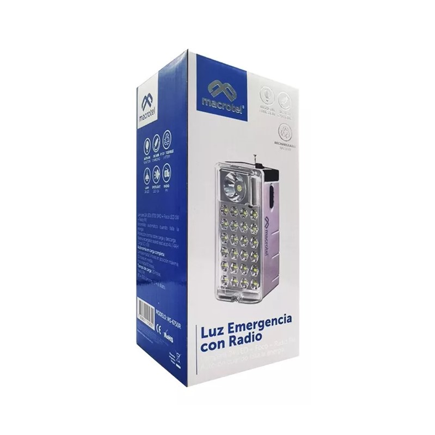 Foco Luz De Emergencia 24 Led Con Radio FM 4