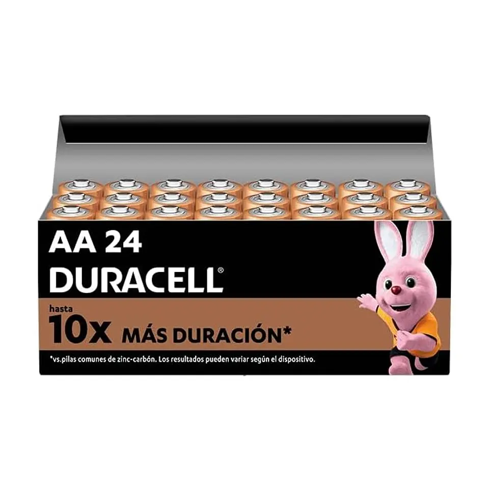 Pack 24 Pilas Duracell AA Alcalina Caja 1