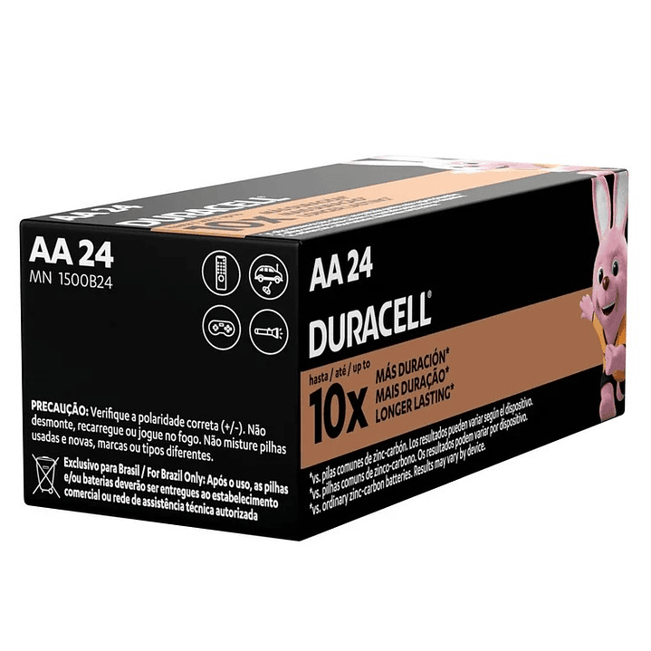 Pack 24 Pilas Duracell AA Alcalina Caja 3