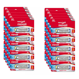 Pack 50 Pilas Alcalinas Aa Maxell Caja Doble A