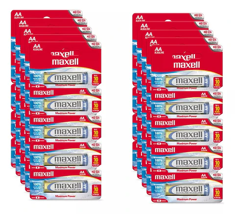 Pack 50 Pilas Alcalinas Aa Maxell Caja Doble A