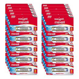 Pack 50 Pilas Alcalinas Aaa Maxell Caja Triple A