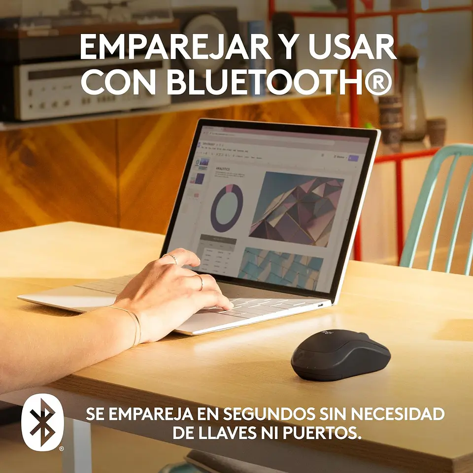 Mouse Bluetooth M240 Logitech Silent Grafito 4