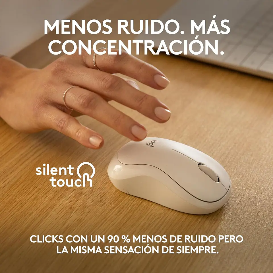 Mouse Bluetooth M240 Logitech Silent Blanco 5