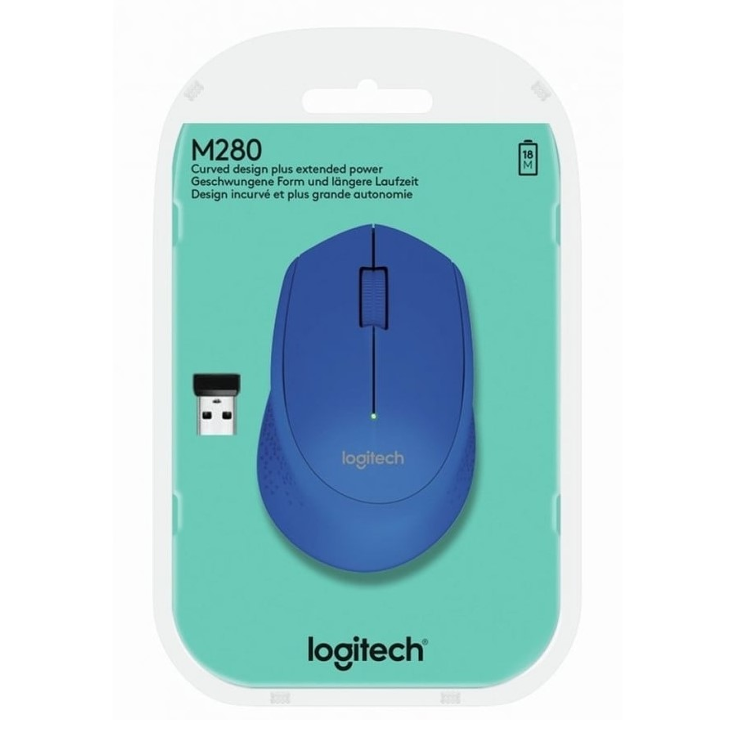Mouse Inalambrico Logitech M280 Azul 6
