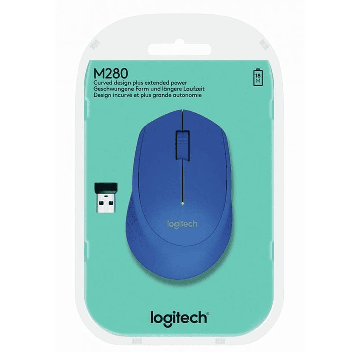 Mouse Inalambrico Logitech M280 Azul 6