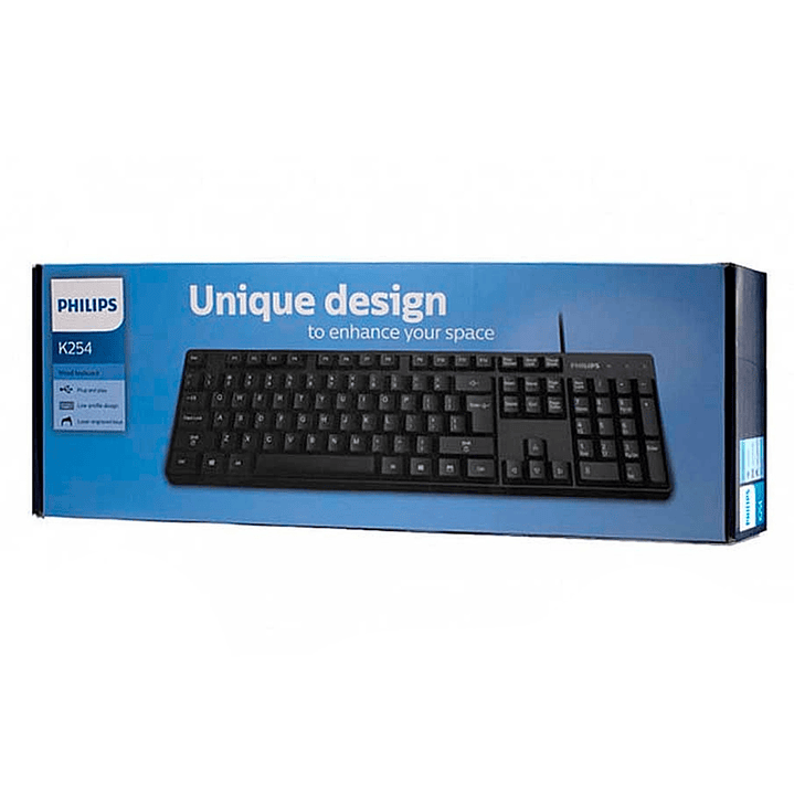 Teclado Usb Alámbrico Philips K254 SPK6254 4