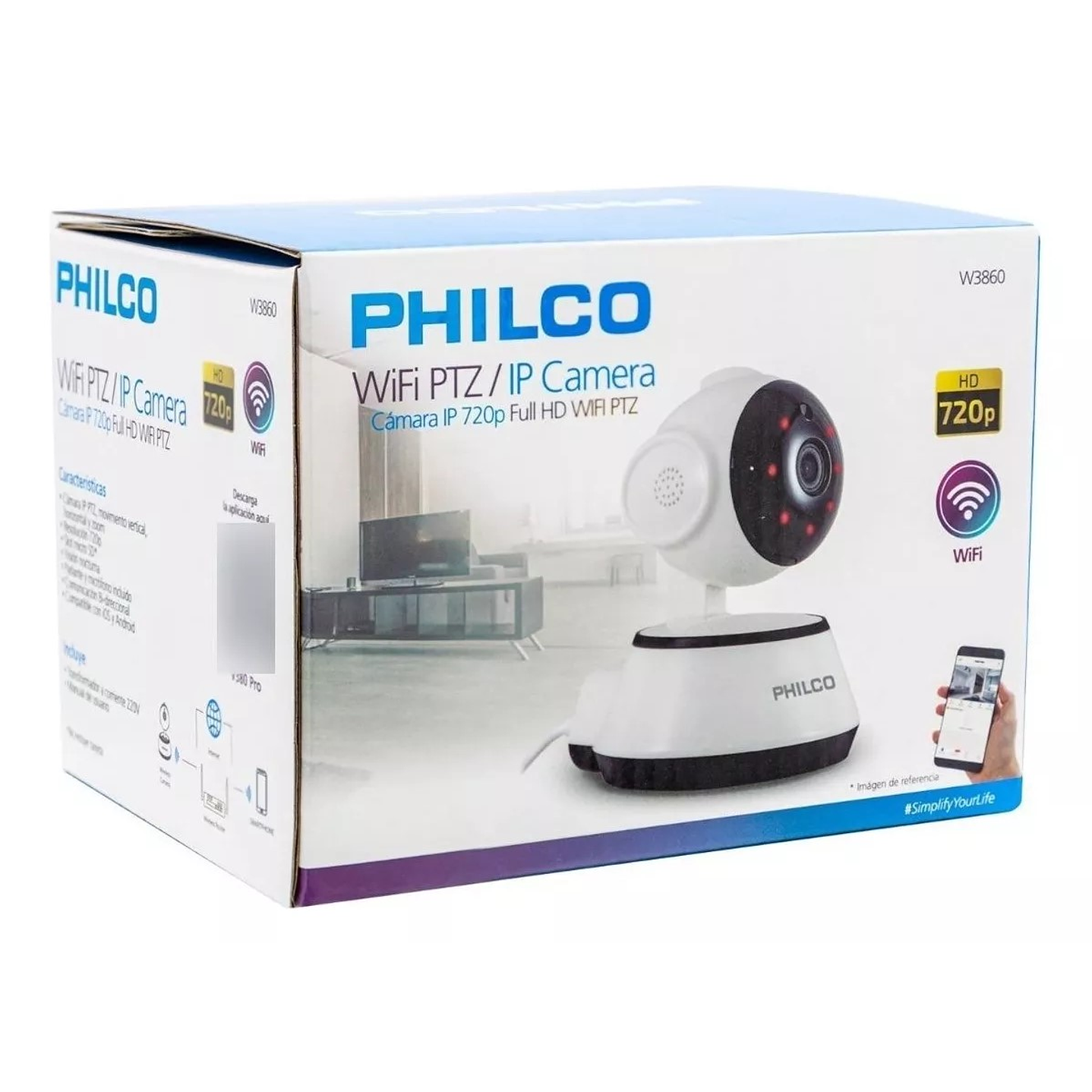 Cámara Wi-Fi de seguridad Philco W3860 Interior 5