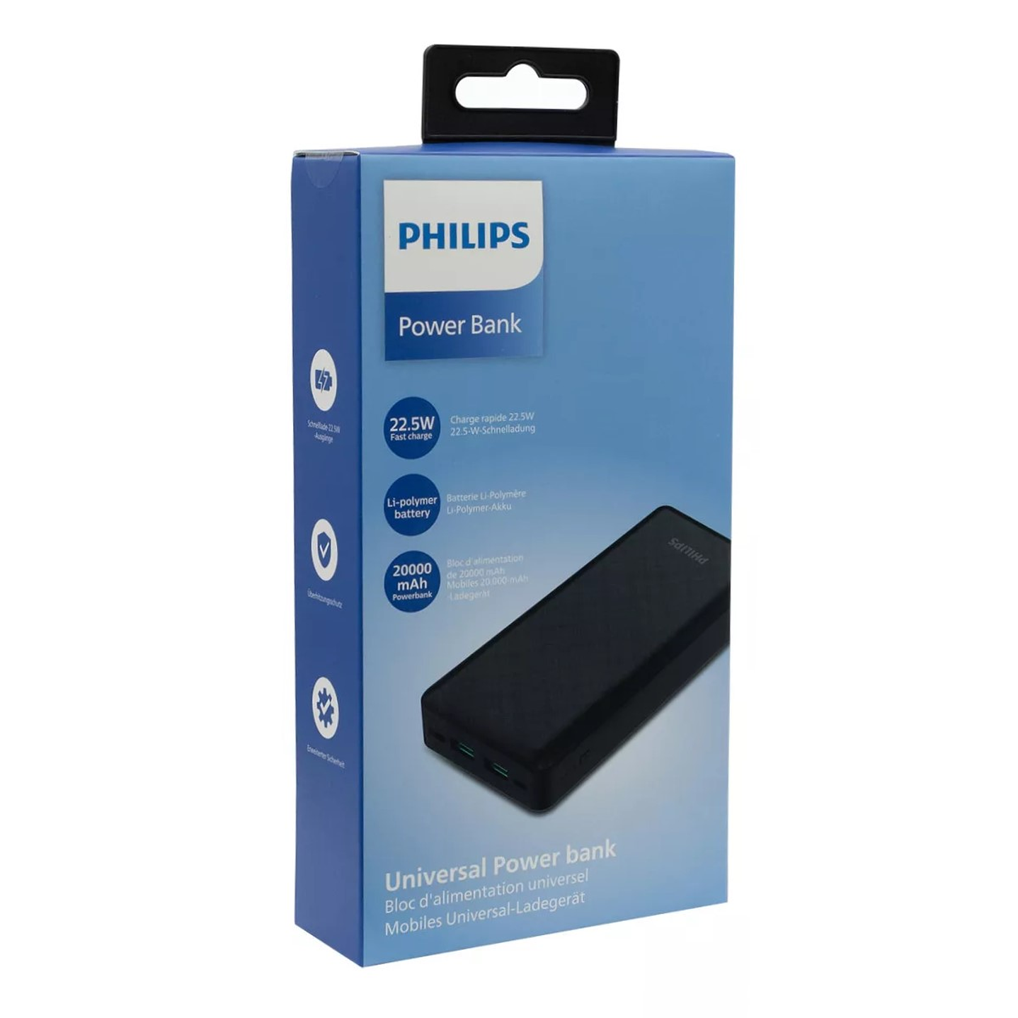 Powerbank Philips 20.000 Mah 22.5w Usb-c DLP8790HB 5