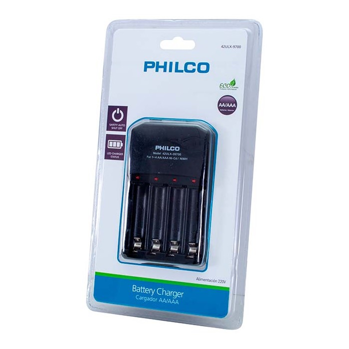 Cargador Pilas Philco AA y AAA Universal 2