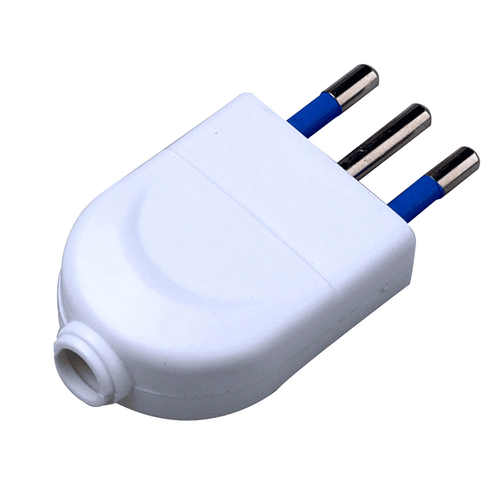 Enchufe Macho Vertical Macrotel 2P+T Blanco 1