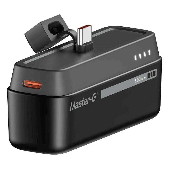 Cargador Base Portátil 20w 5000 mAh Tipo C Negro Master-G 1