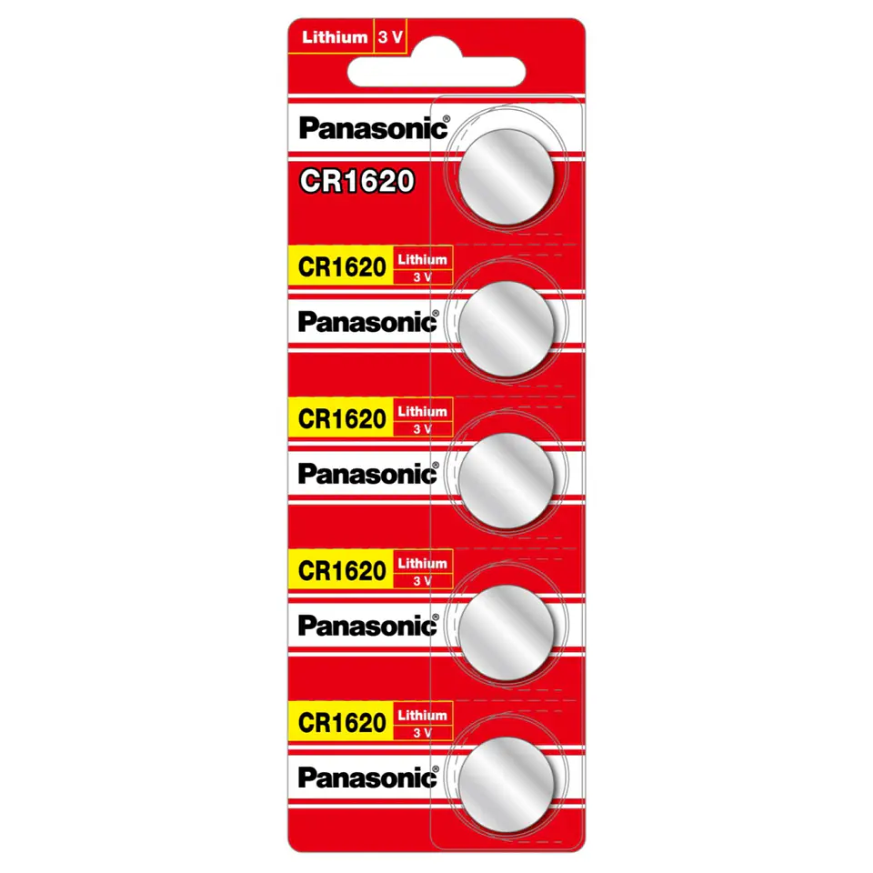 Pack 5 Pilas Panasonic Botón Litio Cr1216 3V 1