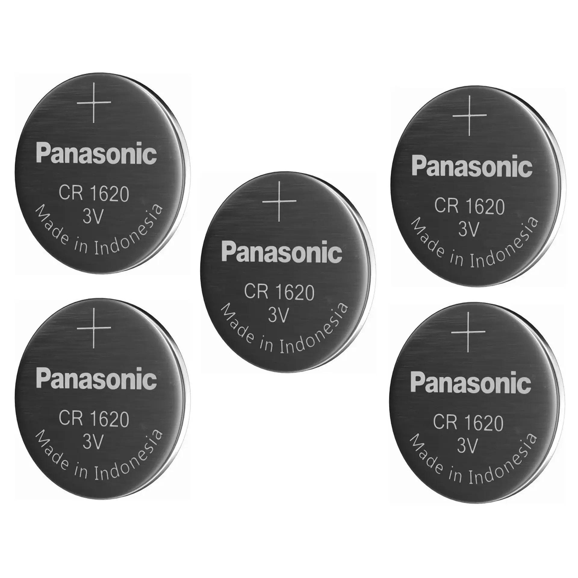 Pack 5 Pilas Panasonic Botón Litio Cr1620 3V 2