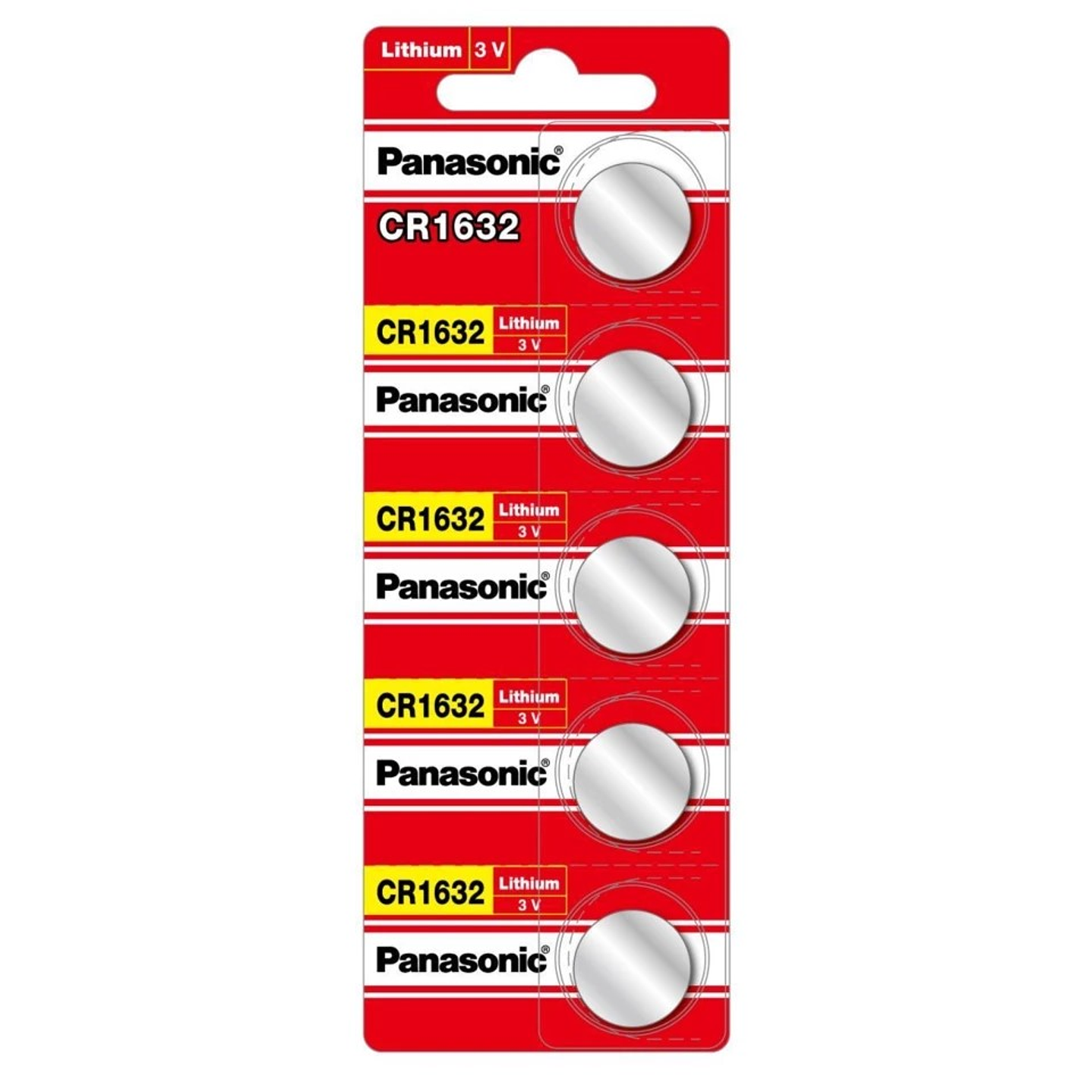 Pack 5 Pilas Panasonic Botón Litio Cr1632 3V 1