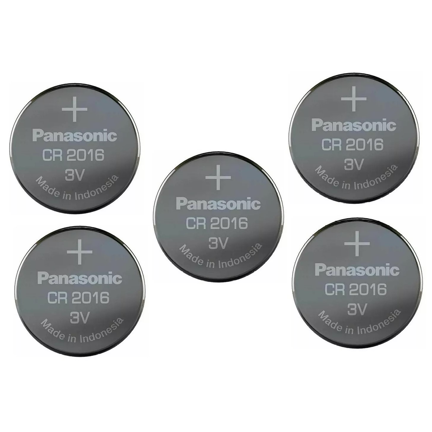 Pack 5 Pilas Panasonic Botón Litio Cr2016 3V 2